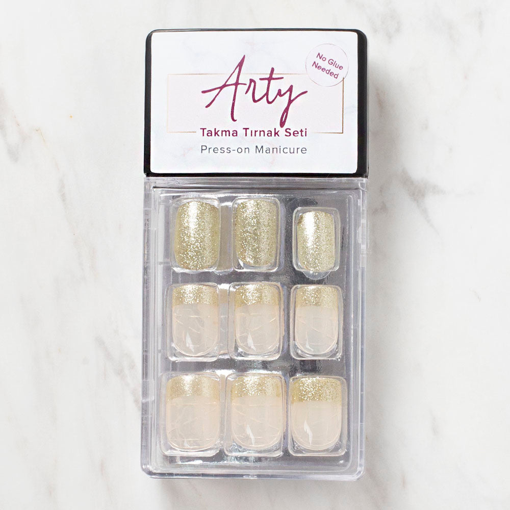 Arty Takma Tırnak Seti \ Altın Simli